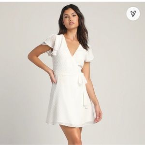 Lulu’s White Wrap Dress